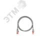 Шнур U/UTP 4 пары, Кат.6a, 2хRJ45/8P8C, T568B, 7х0,175мм, LSZH, серый, 0,5м NIKOMAX/NIKOLAN NMC-PC4UA55B-ES-005-C-GY