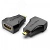 Адаптер переходник HDMI 19F на micro HDMI 19M, контакты позолоченные Vention AITB0