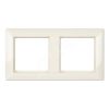 Рамка 2-местная для вертикальной и горизонтальной установки. Серия- Eco Profi. Материал- термопласт. Цвет- слоновая кость. JUNG EP482