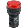 Лампа AD22DS(LED)матрица d=22мм красный 12В AC/DC IEK