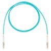 Шнур оптический коммутационный (патч-корд), LC-LC симплекс simplex OM3, нг(А)-HF, бирюзовый, 0,5 м Datarex DR-220020