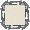 Выключатель двухклавишный INSPIRIA 10 AX 250 В~ слоновая кость Daccord/Legrand 673621