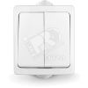 Аллегро выключатель двухклавишный IP-54 белый Универсал 5563491