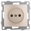 Bravo Розетка одинарная, без бокового заземляющего контакта, с защитой от проникновения, скрытая установка, 16А, 250В.  шампань GUSI Electric С10Р2-027