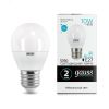 Лампа светодиодная LED 10 Вт 730 лм 4100К AC180-240В E27 шар P45 нейтральный Elementary Gauss 53220
