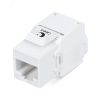 Вставка Keystone Jack RJ-45(8P8C), 180 градусов, категория 6A, без инструмента Toolless, белая Cabeus KJ-RJ45-Cat.6A-180-Toolless