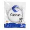 Патч-корд U/UTP, категория 6, 2xRJ45/8p8c, неэкранированный, серый, PVC, 1.5м Cabeus PC-UTP-RJ45-Cat.6-1.5m