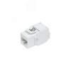 Модуль розеточный CAT6 UTP, Keystone, белый, 180 градусов СегментЭнерго 14616-11127