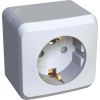 ЭТЮД Розетка наружная с заземлением со шторками белая SE (Systeme) PA16-004B