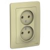 BLANCA С/У РОЗЕТКА двойная без заземления без шторок, 16А, 250В, БЕЖЕВЫЙ SE (Systeme) BLNRS000027