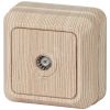 Розетка TV одиночная, ОУ, Quadro, сосна, 2-301-11 ЭРА Б0027660