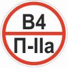 Знак ''Категории помещения по взрывопожарной и пожарной опасности В4 П-IIа'' 200х200 мм, пластик ГОСТ Р 12.4.026-2015 EKF pn-b4-p-lla