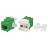 Вставка Keystone Jack RJ-45(8P8C) категория 6 зеленая Hyperline KJ8-8P8C-C6-180-GN