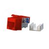Вставка Keystone Jack RJ-45(8P8C) категория 6 красная Hyperline KJ9-8P8C-C6-90-RD