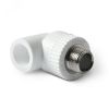 Угольник 20 х 3/4' НР комбинированный, полипропиленовый, белый PRO AQUA PA27010P