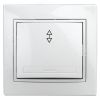 Переключатель Intro Plano 1-103-01 одноклавишный 10А-250В, IP20, СУ, белый ЭРА Б0053742