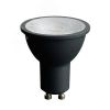 Лампа светодиодная LED 7вт 230в GU10 теплый с линзой 110 гр. черный корпус  Feron PRO FERON LB-1607 48956