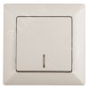 Выключатель Intro Solo 4-102-02 одноклавишный с подсветкой, 10А-250В, IP20, СУ, слоновая кость ЭРА Б0053559