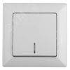 Выключатель Intro Solo 4-102-01 одноклавишный с подсветкой, 10А-250В, IP20, СУ, белый ЭРА Б0053557