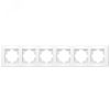 Рамка шестиместная горизонтальная серия Афина белая (еврослот) Универсал A1043