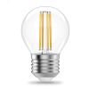 Лампа светодиодная филаментная LED 10 Вт 670 лм 4100К AC190-240В E27 шар P45 нейтральный Elementary Gauss Gauss 52220