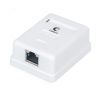Розетка компьютерная RJ-45(8P8C), категория 5e, экранированная, одинарная, внешняя, Dual IDC Cabeus WS-8P8C-Cat.5e-SH-1