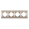 Рамка четырехместная горизонтальная серия Афина шампань (еврослот) Универсал A0046-Br