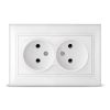 Севиль Розетка х 2 без заземления белая Универсал С0102