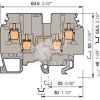 Клемма винтовая 4мм.кв. M4/6.4A TE Connectivity ОУЭО ENT1SNA115479R2300