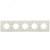Рамка фактурная 5 постов универсальная UNIVersal серия Афина слоновая кость (ivory) (еврослот) Универсал A11042-I