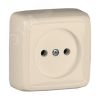 Розетка наружная со шторками с изоляционной пластиной слоновая кость HEGEL РА16-104-01