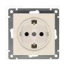 Розетка одноместная серия Афинас/з, с/у, 16А, 220В, слоновая кость (ivory) (еврослот) Универсал A0028-I