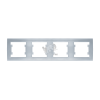 Рамка 4 поста Бриллиант горизонтальная серебро Универсал 7949759