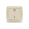 Маргарита выключатель проходной одноклавишный с подсветкой  с/у, 10А, 220В, сл.кость (ivory) (еврослот) Универсал М0125-I