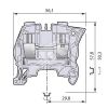 Клемма винтовая 16мм.кв. серая ZS16 TE Connectivity ОУЭО 1SNK510010R0000