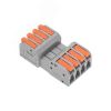 Клемма СМК 222-424R проходная разъемная 4 полюса серая 0,2-2,5/4 мм2 REXANT 07-5264