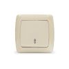 Маргарита выключатель проходной одноклавишный  с/у, 10А, 220В, сл.кость (Ivory) (еврослот) Универсал М0025-I