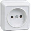 OKTAVA Розетка 1-местная без заземления для открытой установки 10А РС20-2-ОБ белый IEK
