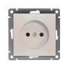 Розетка одноместная серия Афина б/з, с/у, 16А, 220В, жемчуг (еврослот) Универсал A0022-OBr
