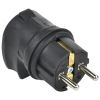 Вилка с боковым вводом 16А IP44 каучук черная GENERICA IEK EVK21-016-01-44-K02-G