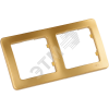 MASTER Рамка на 2 поста, золото HEGEL Р402-07