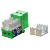 Вставка Keystone Jack RJ-45(8P8C) категория 5e зеленая Hyperline KJ9-8P8C-C5e-90-GN
