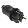 Вилка прямая влагозащищенная 2P+PE 230V, 16 А, IP44 каучук PROconnect REXANT 111-001-4