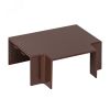 Угол T-образный (40х25) (4 шт) Plast под темное дерево EKF tchd-40-25x4