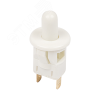 Выключатель-кнопка 250V 2.5А (2с) ON-(OFF) Б/Фикс белый (мебельная) REXANT 36-3021