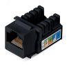 Вставка Keystone Jack RJ-45, категория 6, заделка тип 110, черная Cabeus KJ-RJ45-Cat.6-90-BK