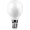 Лампа светодиодная LED 13вт Е14 белый матовый шар SAFFIT SBG4513