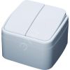 Выключатель двухклавишный серия Basic, белый, STEKKER PSW10-42-20