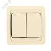 Лондон Выключатель двухклавишный 10А бежевый EKF EEV10-023-20