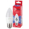 Лампа светодиодная LED B35-6W-865-E27 R (диод, свеча, 6Вт, хол, E27) (10/100/3500) ЭРА Б0045340